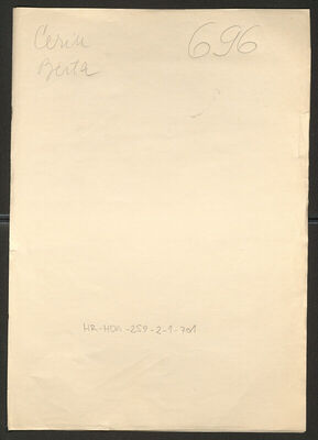 Cerin, Beta, 2.11.1919. Policijski karton