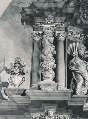 Svetice (Ozalj) - Crkva Blažene Djevice Marije, glavni oltar, detalj