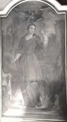 Kloštar Ivanić - Kompleks Franjevačkog samostana i crkva sv. Ivana Krstitelja, slika "Sv. Apolonija"