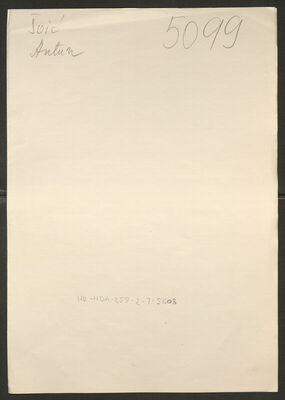 Šoić, Antun, 15.3.1915. Policijski karton