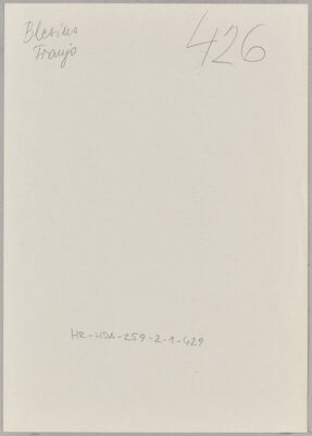 Blesius, Franjo, 1893. Policijski karton