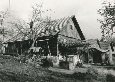 Brlog Ozaljski (Kamanje) - Tradicijska kuća, uže i dulje pročelje
