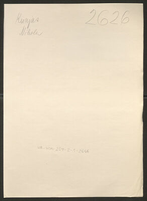 Kunjas, Nikola, 1908. Policijski karton