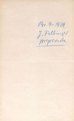 Janko Felbinger, preporuka za posao