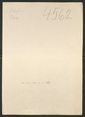 Stajčić, Pero, 15.7.1919. Policijski karton