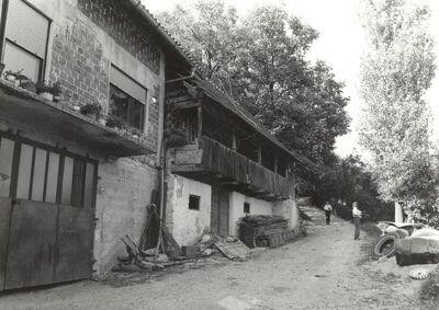 Šimraki - Tradicijska kuća, pročelje s trijemom