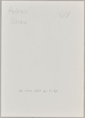 Antonić, Slavko, 17.4.1899. Policijski karton