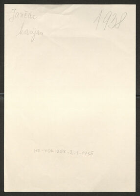 Jančar, Marijan, 15.2.1926. Policijski karton