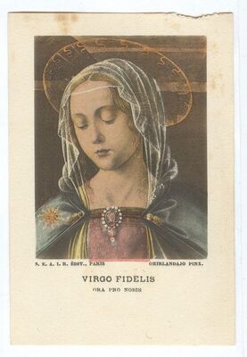 Bogorodica prema slici Bogorodica s Djetetom na tronu između anđela i svetaca Domenica Ghirlandaia