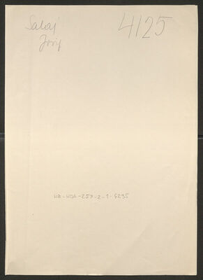 Salaj, Josip, 7.7.1896. Policijski karton