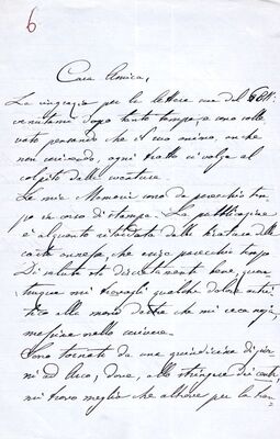 Br. 6 – Cara Amica! = Draga prijateljice!, pismo