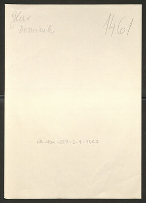 Glas, Dominik, 25.4.1912. Policijski karton