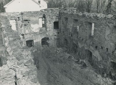 Dvorac Oroslavje Gornje (Oroslavje), ruševna unutrašnjost