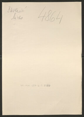 Šarčević, Mirko, 9.10.1917. Policijski karton