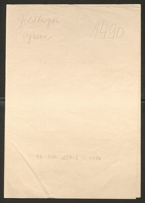 Goldberger, Agneza, 14.4.1923. Policijski karton