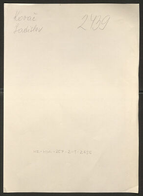 Kovač, Ladislav, 25.7.1913. Policijski karton