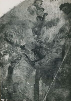 Lepoglava - Pavlinski samostan, Zidna slika u ljetnom refektoriju, sv. Augustin