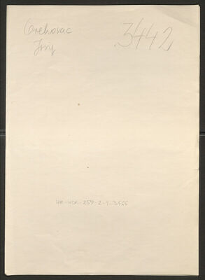 Orehovac, Josip, 16.3.1903. Policijski karton