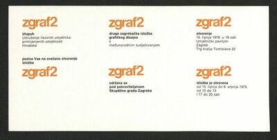 Zgraf 2 - Pozivnica 1978.