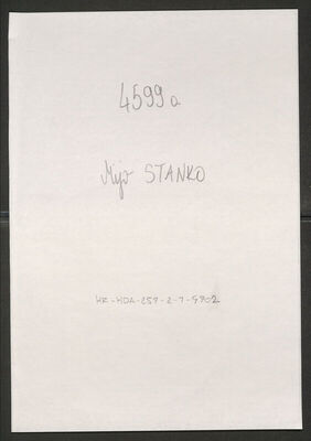 Stanko, Mijo, 18.8.1906. Policijski karton