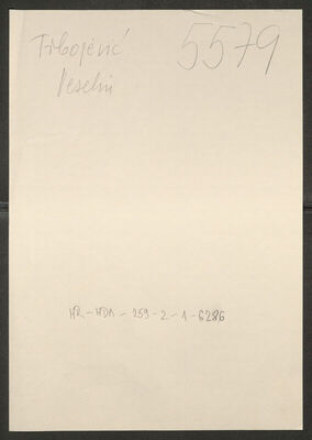 Trbojević, Veselin, 1911. Policijski karton