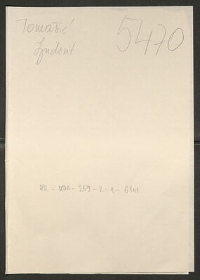 Tomašić, Ljudevit, 2.1.1901. Policijski karton