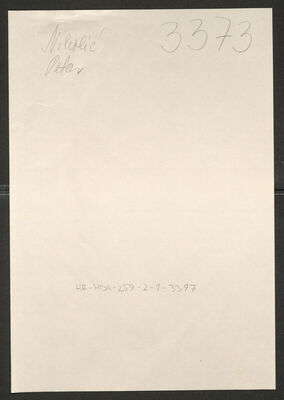 Nikolić, Petar, 1925. Policijski karton