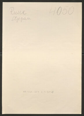 Rusek, Stjepan, 14.11.1923. Policijski karton