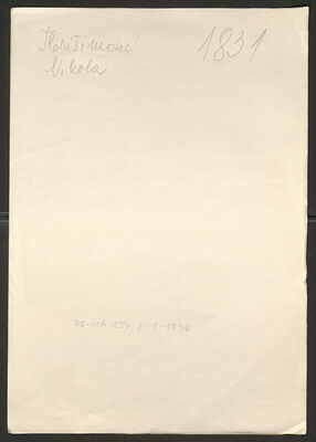 Ibrišimović, Nikola, 29.3.1905. Policijski karton