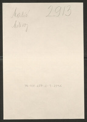 Malić, Milivoj, 3.5.1922. Policijski karton