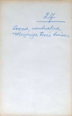 Popis crkvenih zvona, eventualna rekvizicija treće trećine