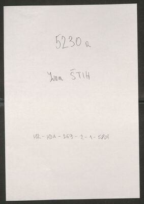 Štih, Ivan, 13.5.1900. Policijski karton