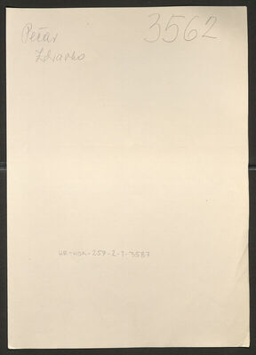 Pečar, Zdravko, 2.2.1922. Policijski karton