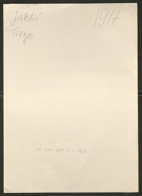 Jaklić, Franjo, 1.10.1894. Policijski karton