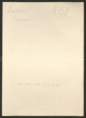 Dubrović, Tereza, 1894. Policijski karton