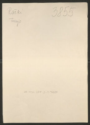 Rački, Franjo, 30.10.1907. Policijski karton