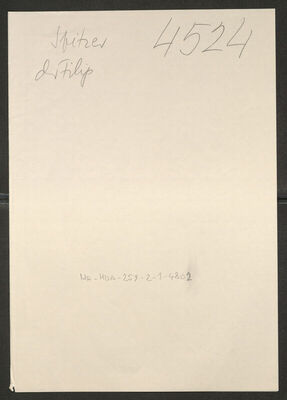 Spitzer, Filip, 26.11.1892. Policijski karton