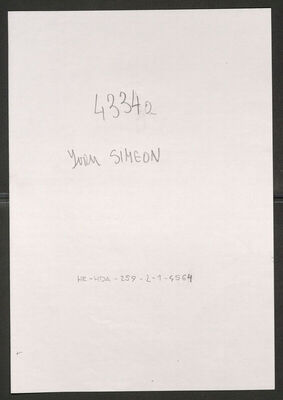 Simeon, Ivan, 17.8.1906. Policijski karton