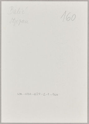 Balić, Stjepan, 19.12.1909. Policijski karton