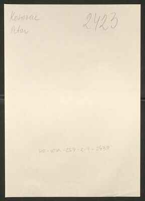 Kosovac, Petar, 20.1.1918. Policijski karton