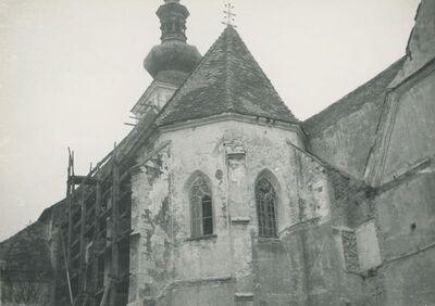 Lepoglava - Kompleks pavlinskog samostana, radovi na južnom pročelju svetišta