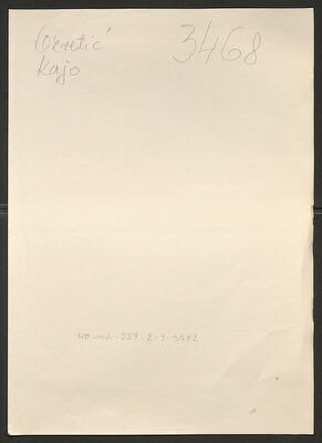 Ozretić, Kajo, 20.4.1900. Policijski karton