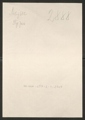 Majsec, Stjepan, 2.3.1901. Policijski karton