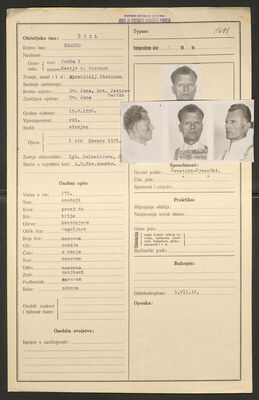 Šicl, Branko, 15.5.1896. Policijski karton