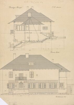 Vila Frangeš, pročelja