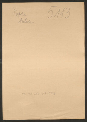 Šopar, Antun, 5.5.1908. Policijski karton