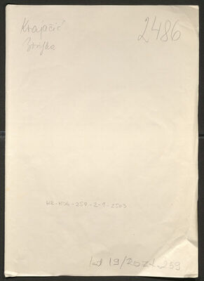 Krajačić, Bosiljka rođ. Ević, 13.12.1913. Policijski karton