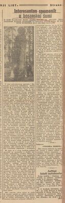 Interesantan spomenik u bosanskoj šumi