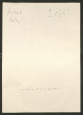 Karan, Petar, 5.8.1883. Policijski karton