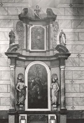 Kloštar Ivanić - Crkva sv. Ivana Krstitelja, oltar sv. Florijana